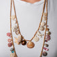 Sandalwood Beads with Shells, Coral, Tourmaline, Diamonds and Fire Agate