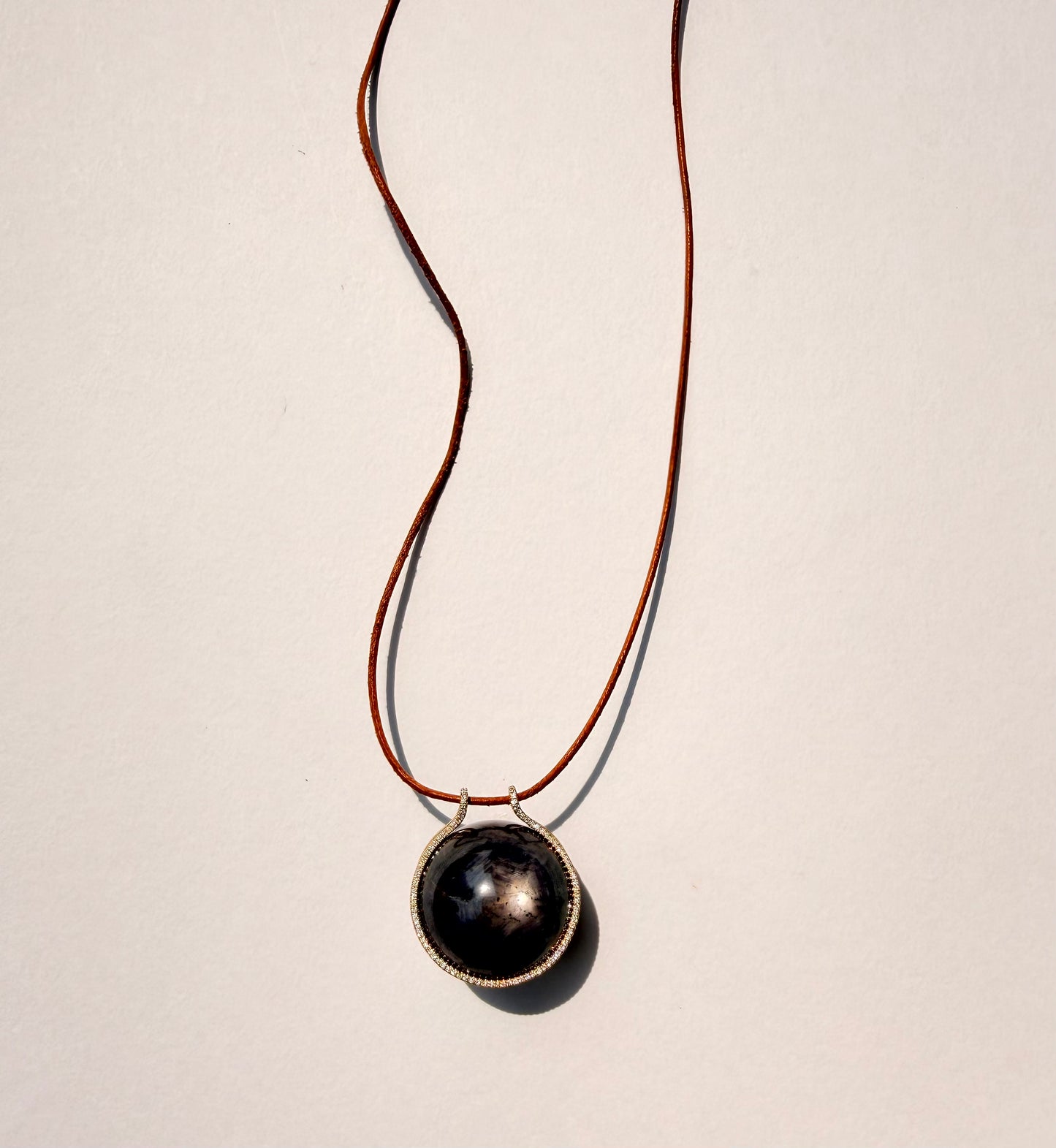 Sapphire Healing Sphere with Diamonds