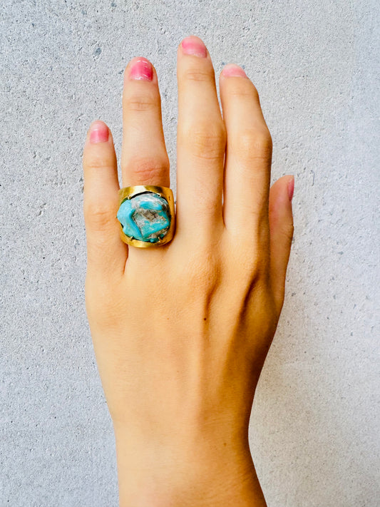 Turquoise Nugget Ring