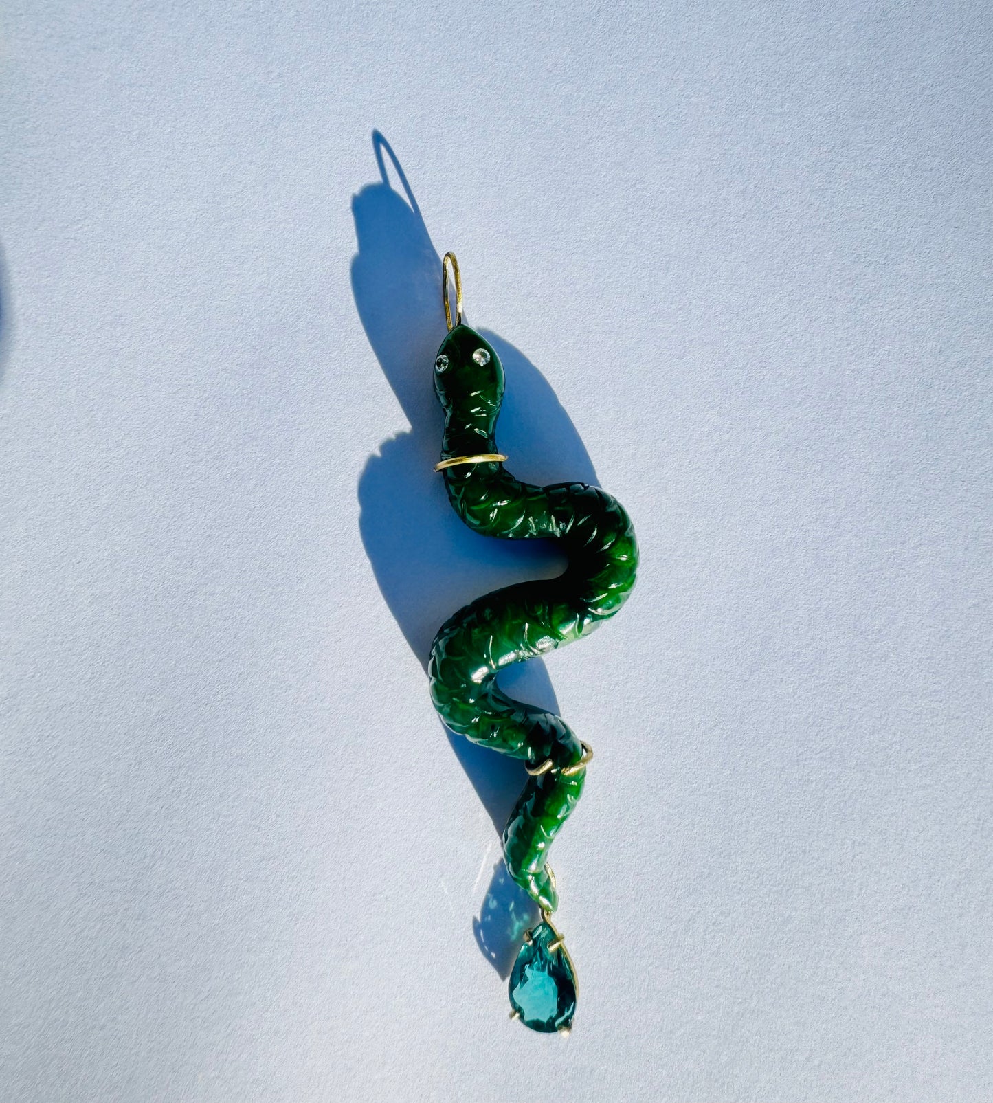 Nephrite Snake Pendant