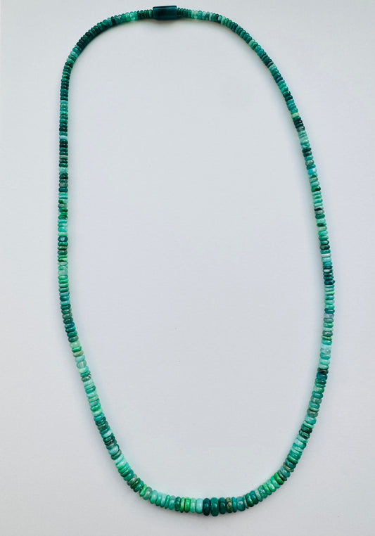 Chrysoprase and Turquoise Bead Necklace