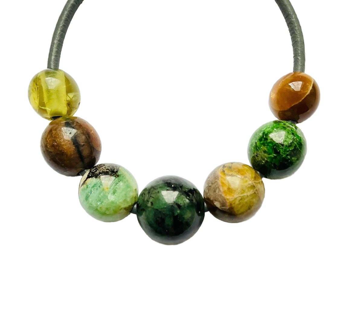 Multi Gem Sphere Necklace