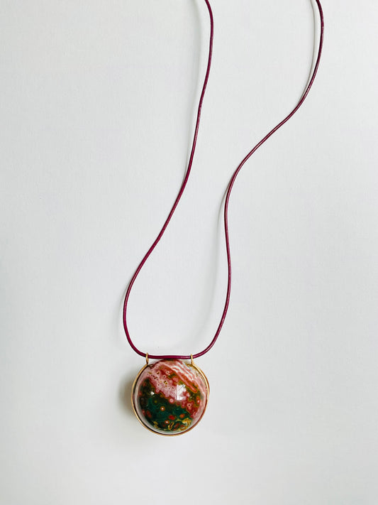 Orbicular Ocean Jasper Sphere