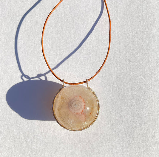 Agate Healing Sphere with Diamonds