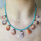 Turquoise Beads with Rare Shells and Tourmaline