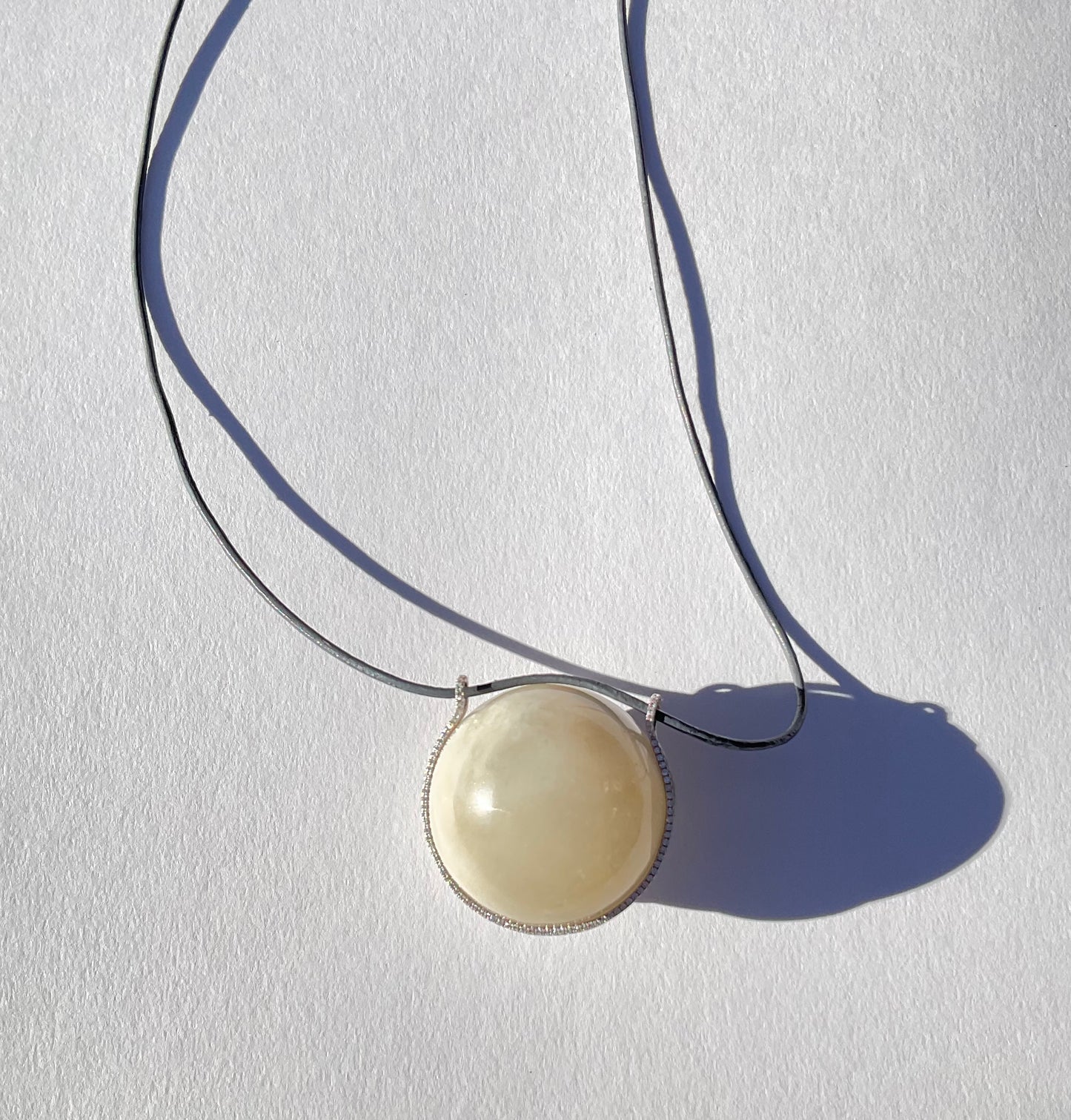 Moonstone Healing Sphere with Diamonds