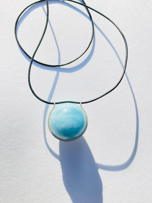 Aquamarine Healing Sphere with Diamonds