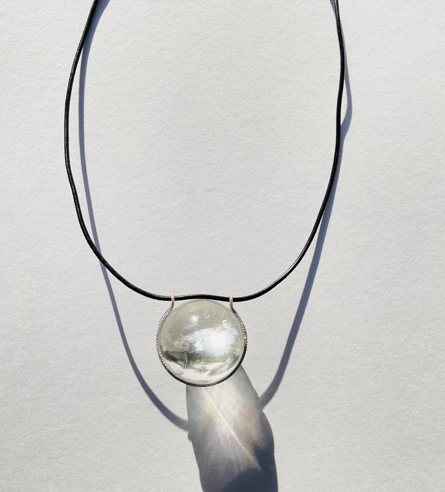 Quartz Healing Sphere with Diamonds