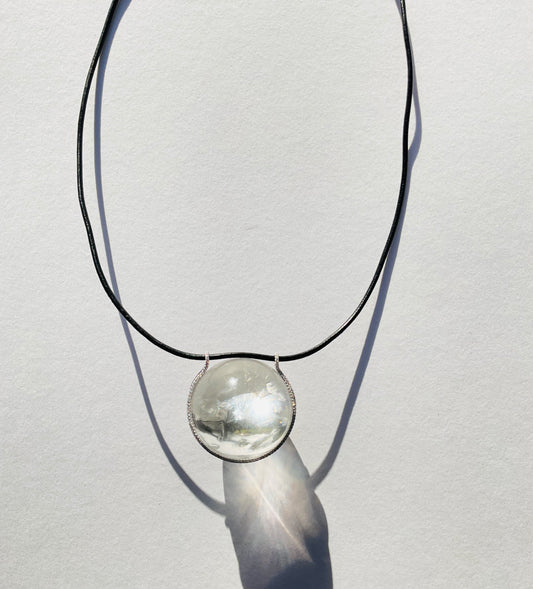 Quartz Healing Sphere with Diamonds