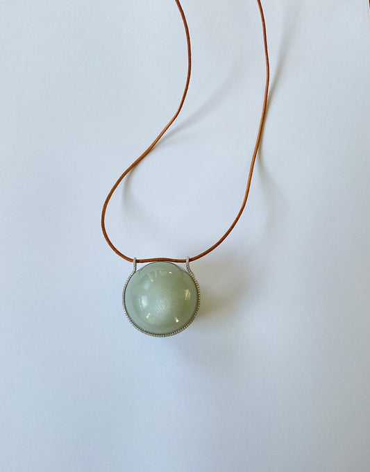 Moonstone Healing Sphere with Diamonds