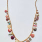 Wood Beads with Rare Shells, Abalone Pearls, Tourmalines and Diamonds