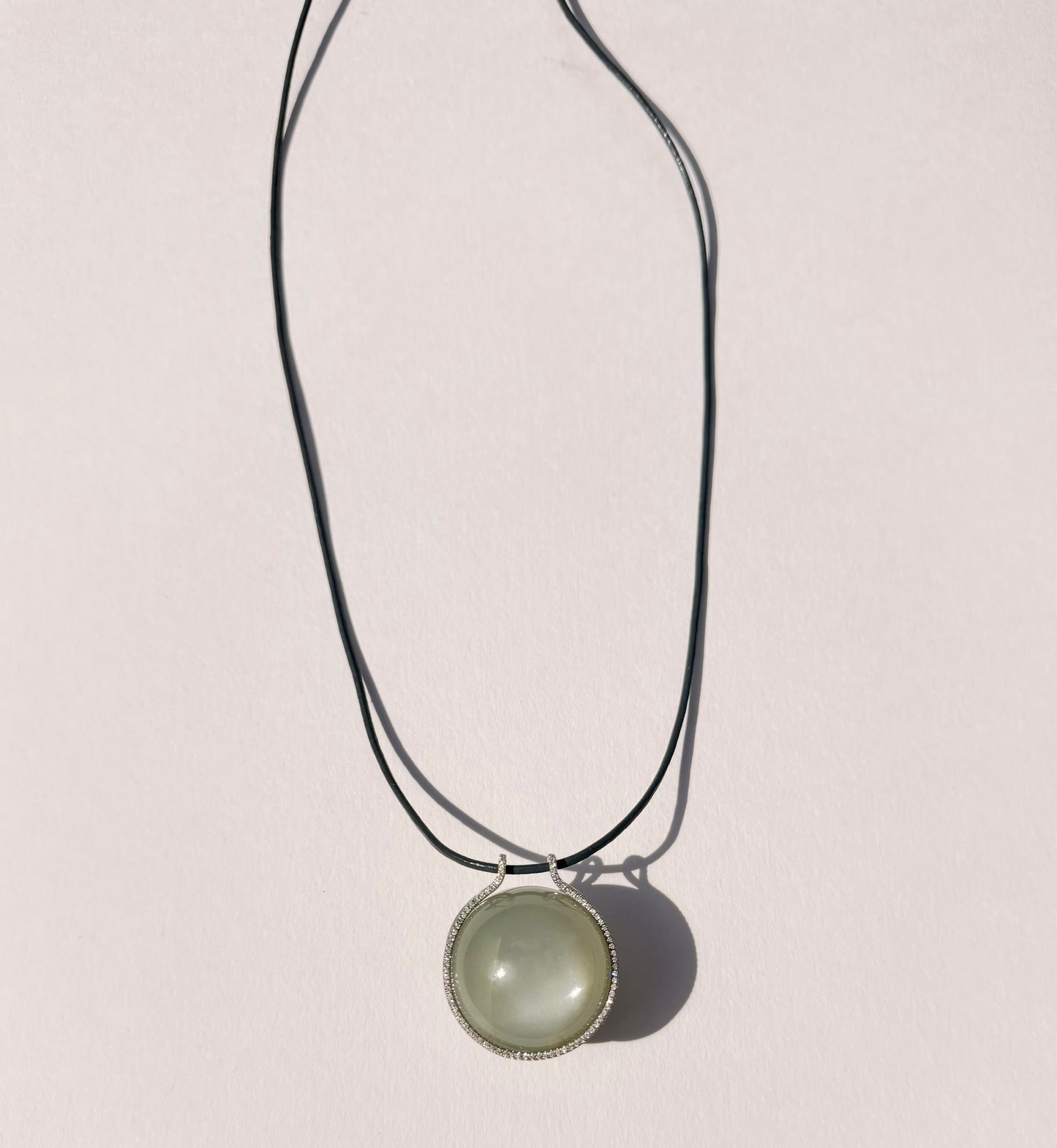 Moonstone Healing Sphere with Diamonds