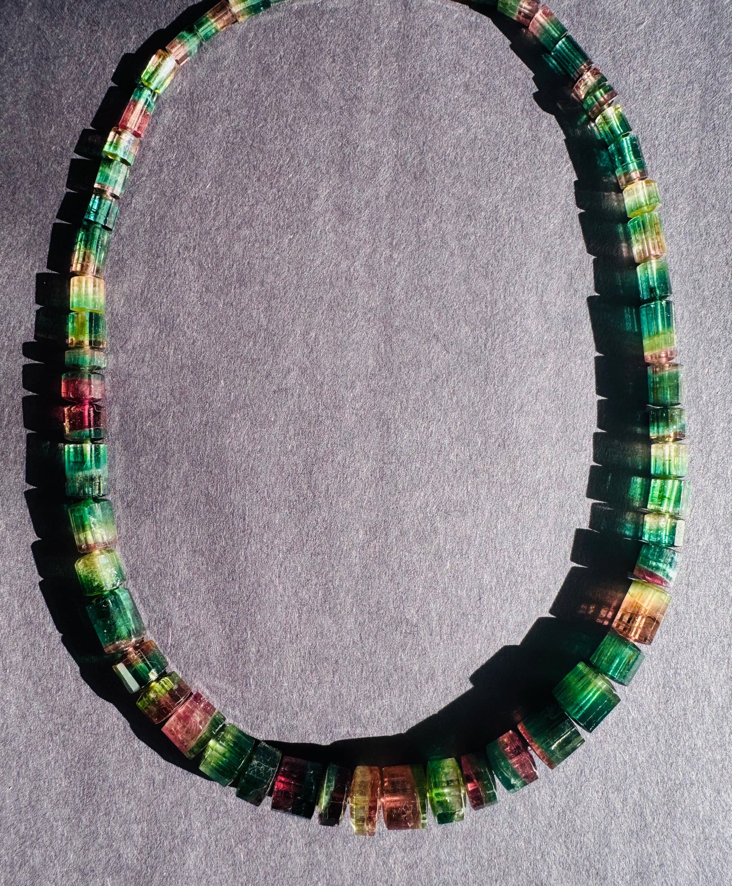 Bi Color Tourmaline Beads, Multi Color