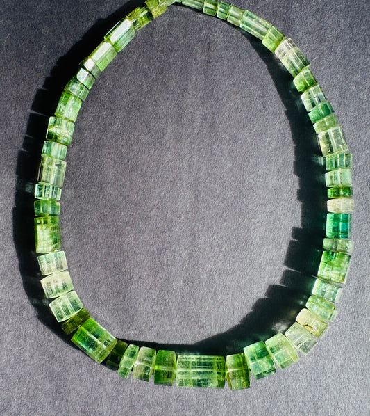 Bi Color Tourmaline Beads, Greens