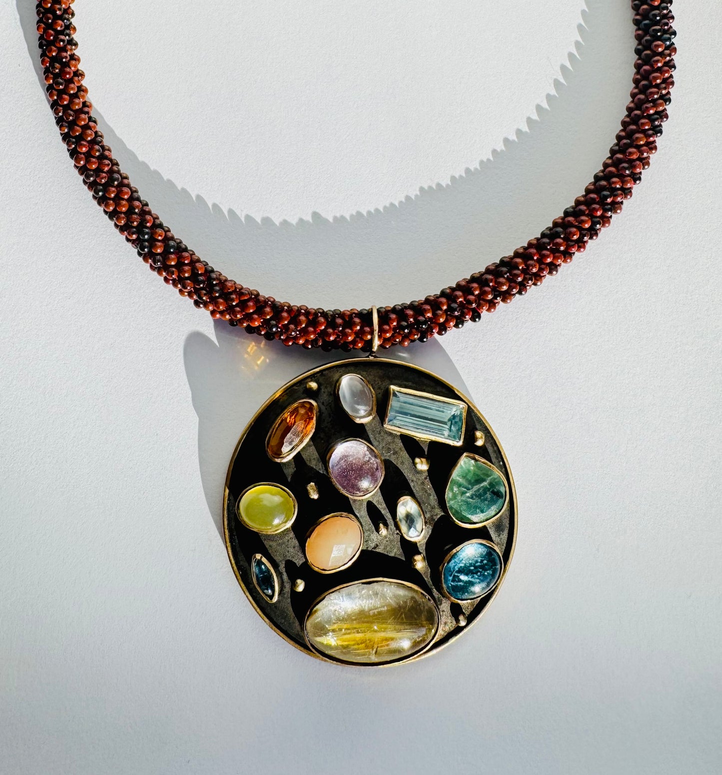 Pendant with Multi Gems