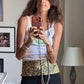Tahitian Keshi Pearl Necklace with Tourmaline Tassels