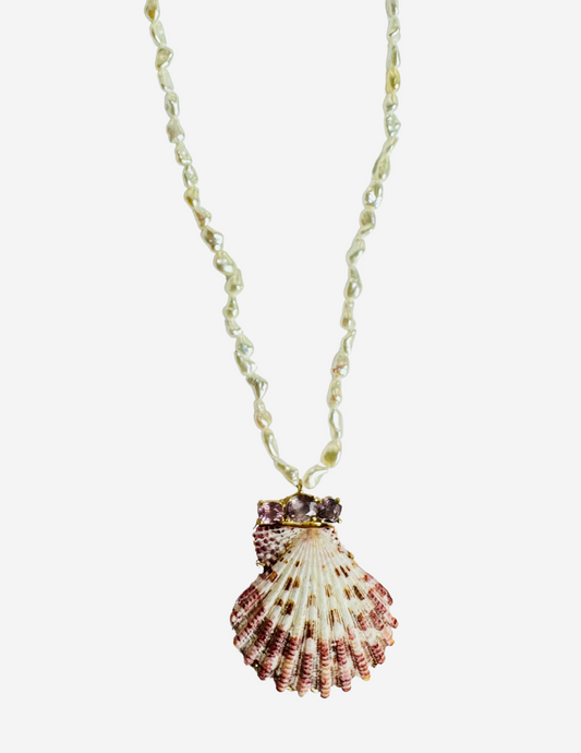 Akoya Keshi Pearls with Spinel and Shell