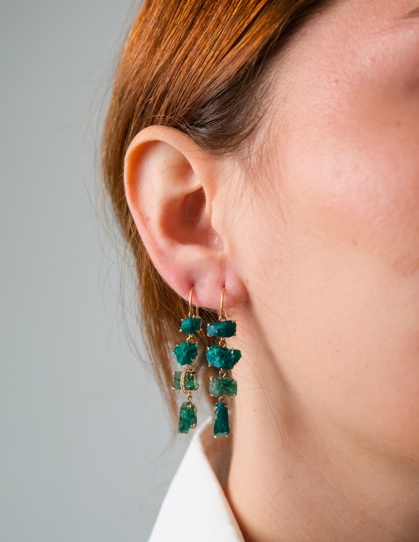 Emerald and Diamond Earrings