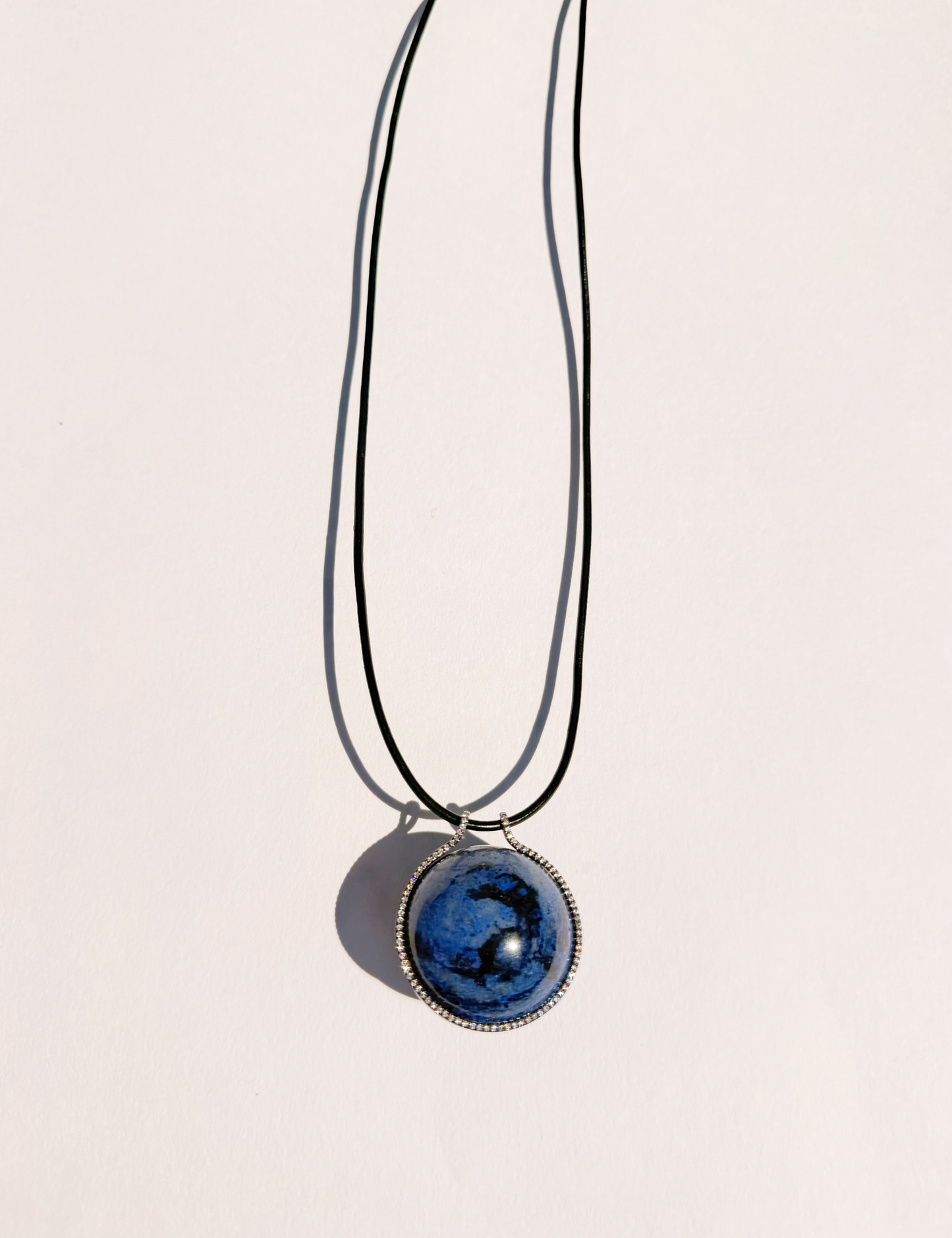 Sodalite Healing Sphere with Diamonds