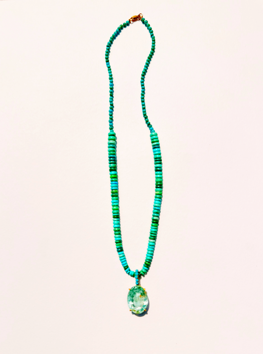 Turquoise Beads with Aquamarine
