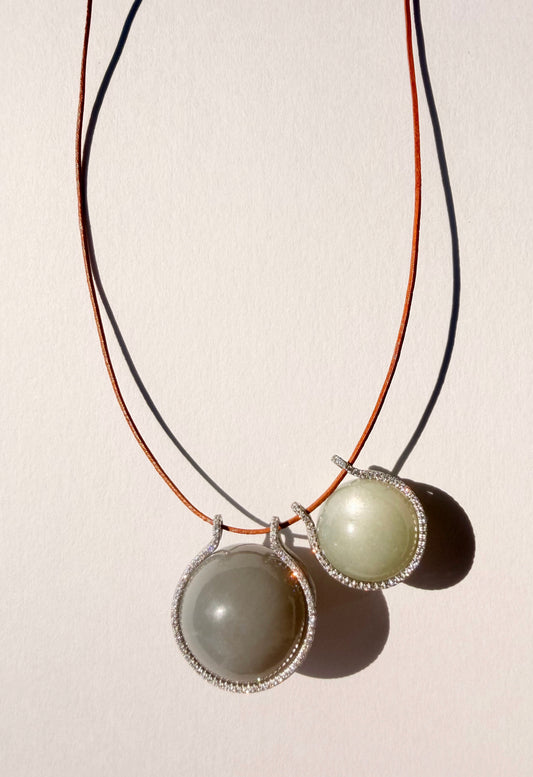 Double Diamond Mini Healing Spheres, Moonstones