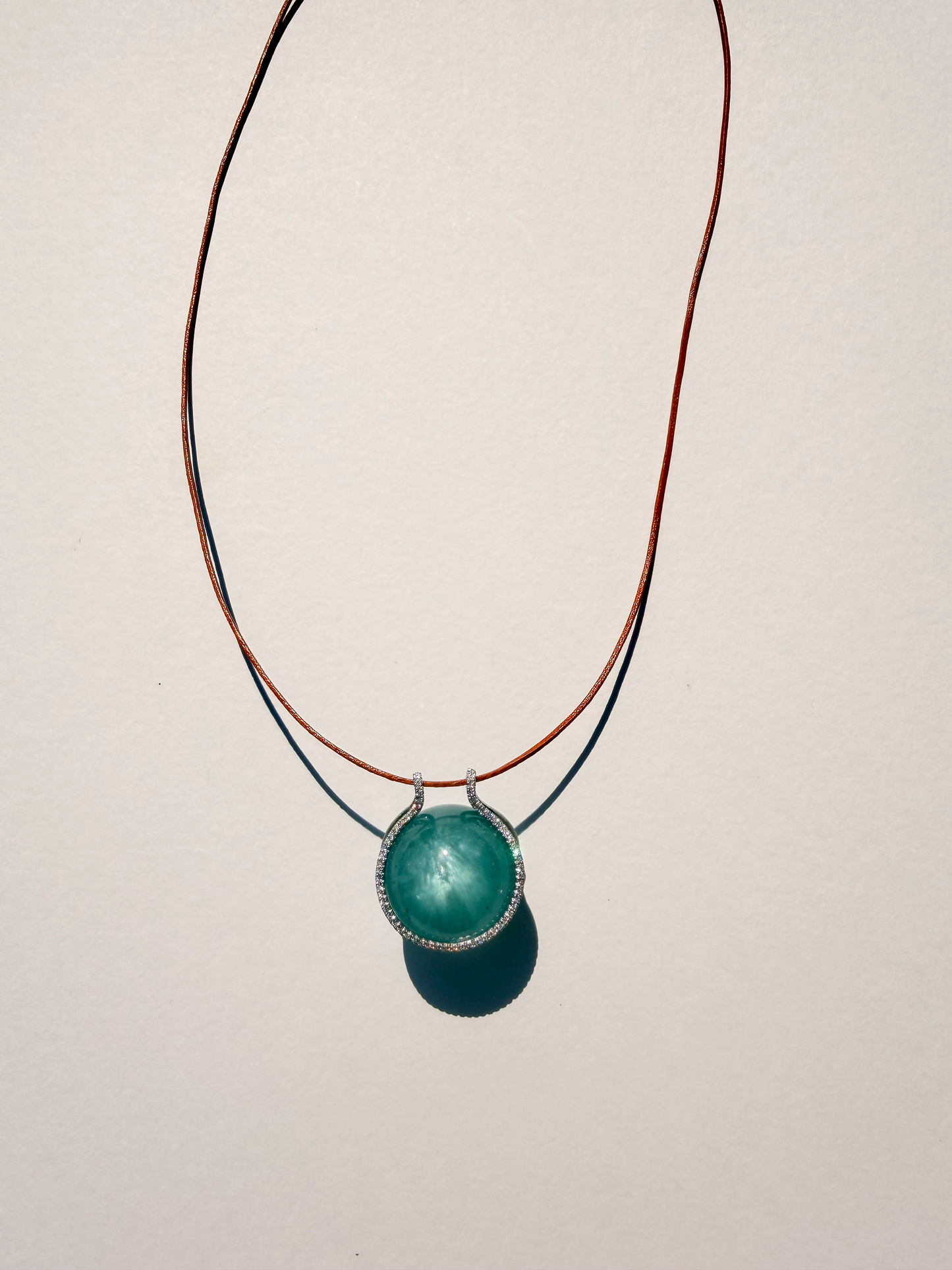 Mini Aquamarine Healing Sphere with Diamonds