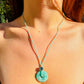Amazonite with Tourmaline DIsc Necklace