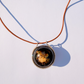 Amber Healing Sphere with Diamonds