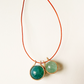 Double Diamond Aquamarine Healing Sphere Necklace