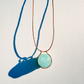 Mini Aquamarine Healing Sphere with Diamonds