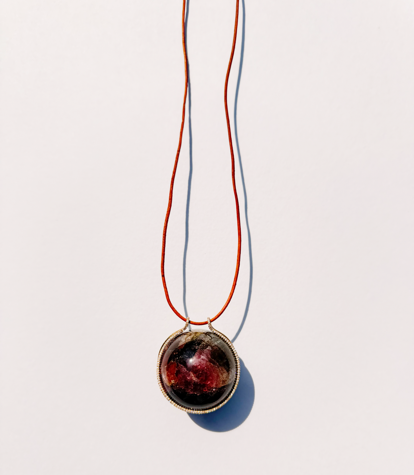 Tourmaline Healing Sphere with Diamonds