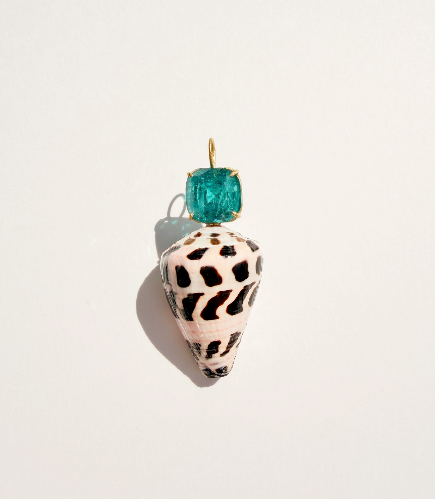 Shell with Tourmaline Pendant