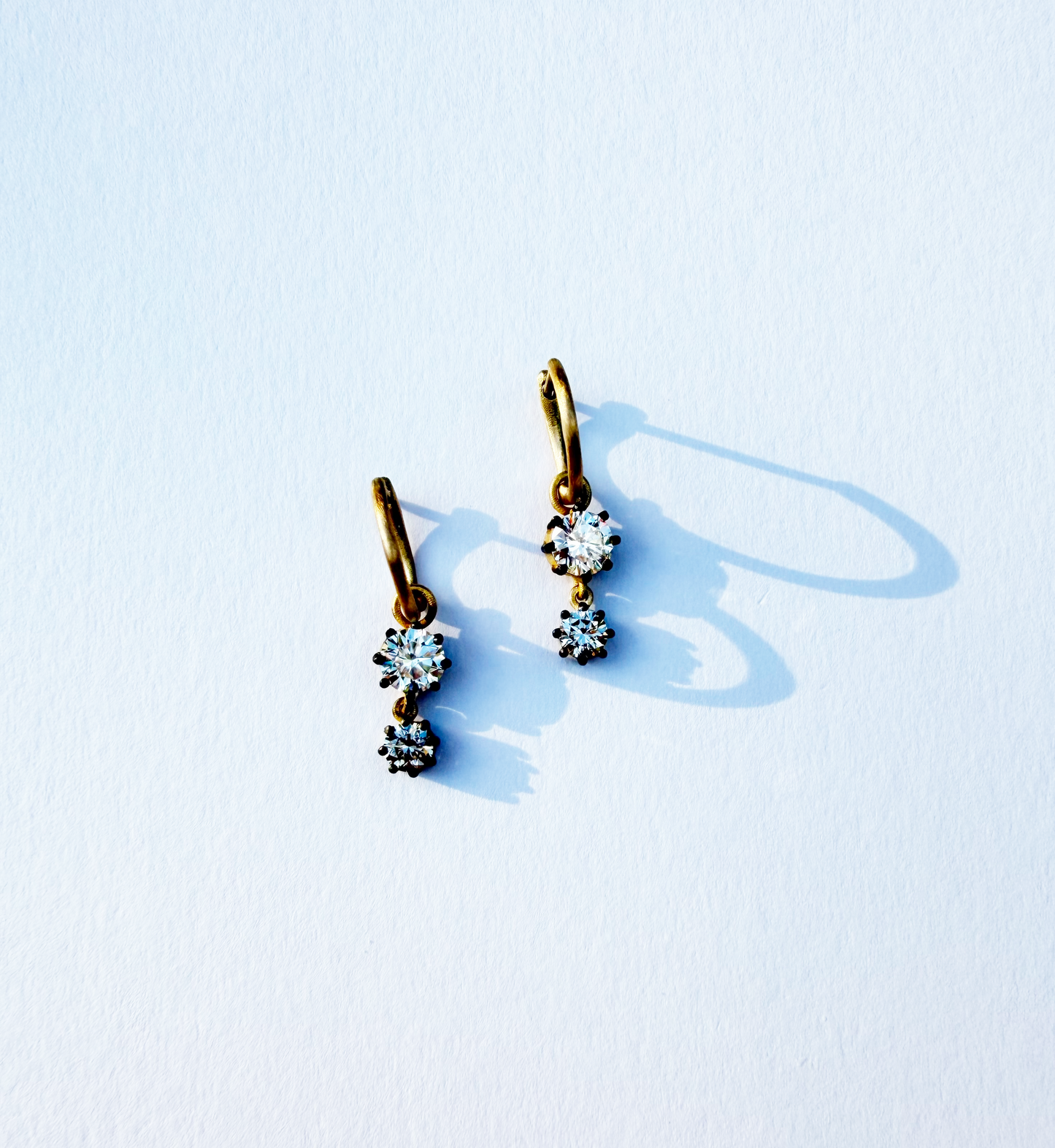 Double Diamond Earrings