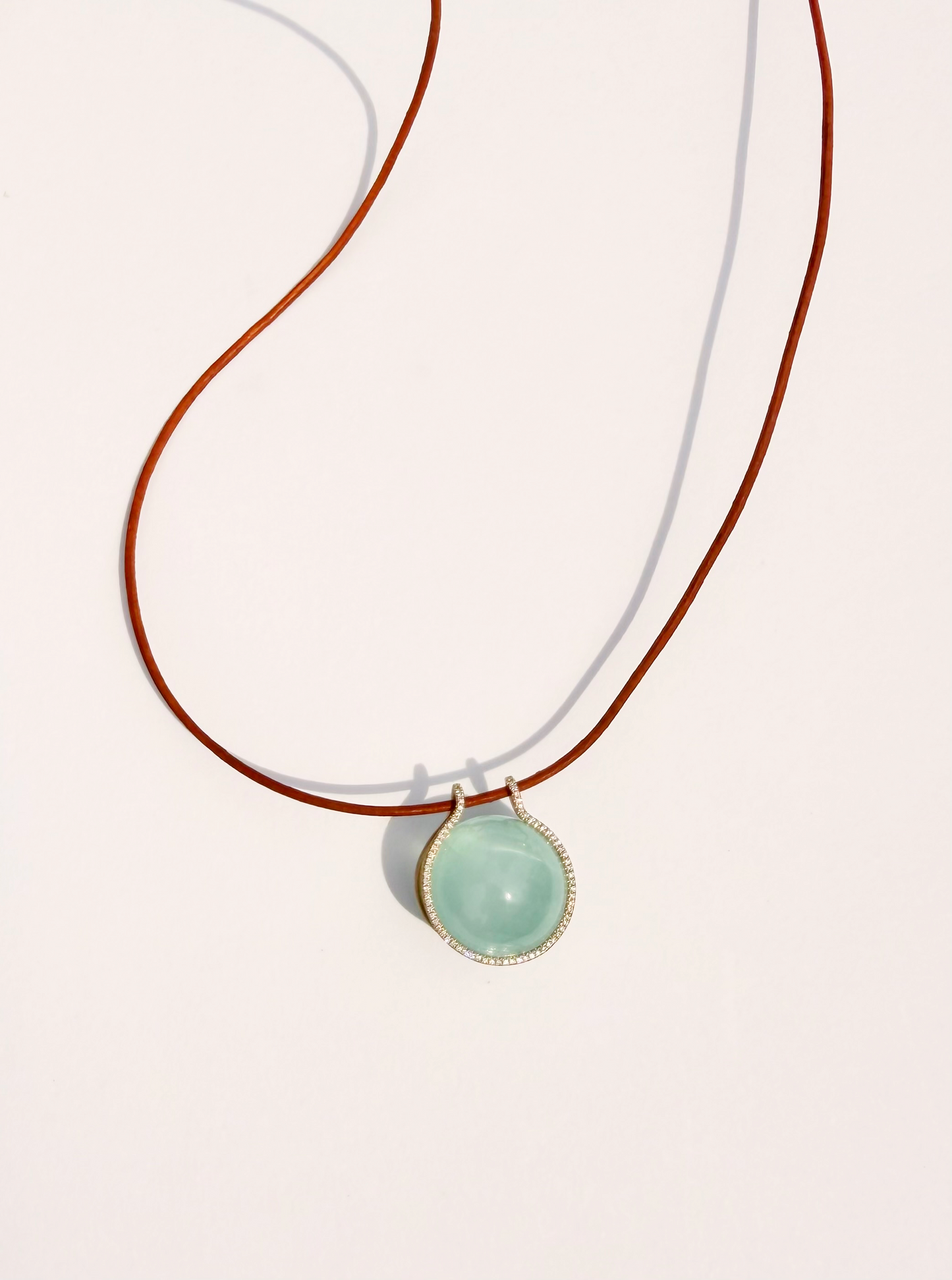 Mini Aquamarine Healing Sphere with Diamonds