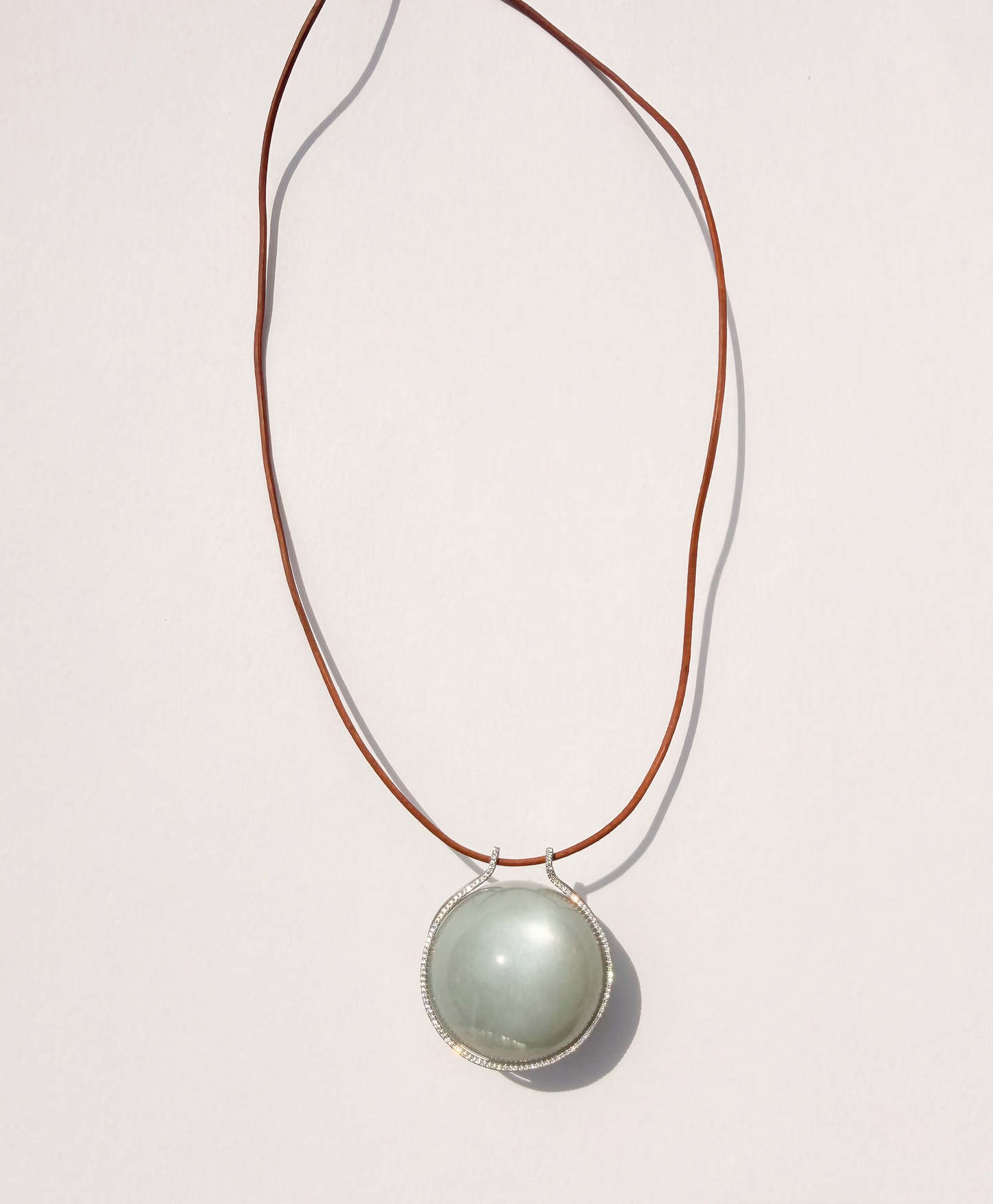 Moonstone Healing Sphere with Diamonds