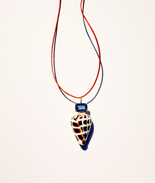 Tourmaline and Shell Pendant