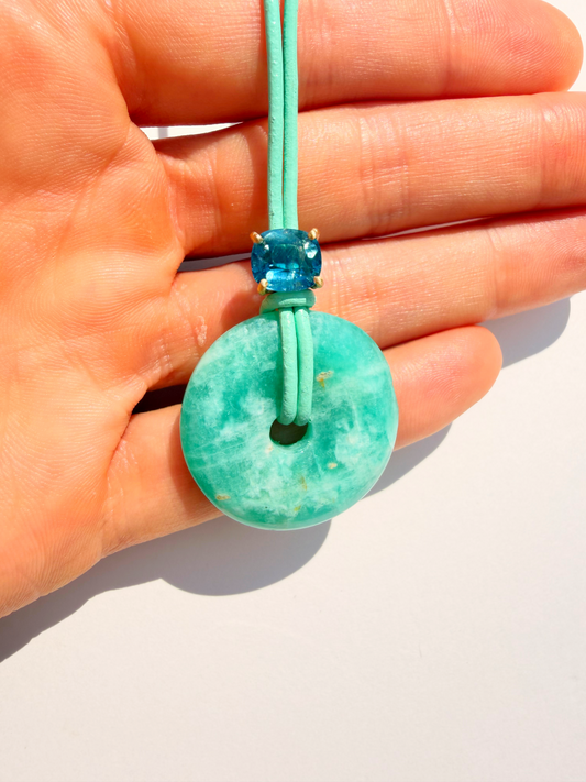 Amazonite with Tourmaline Necklace