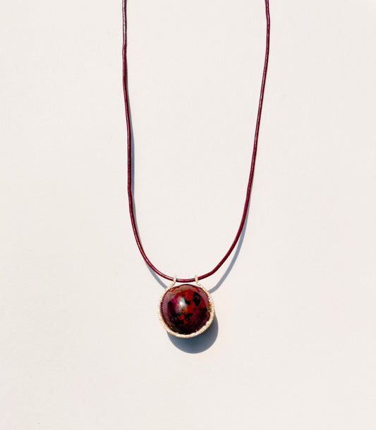 Ruby Healing Sphere with Diamonds