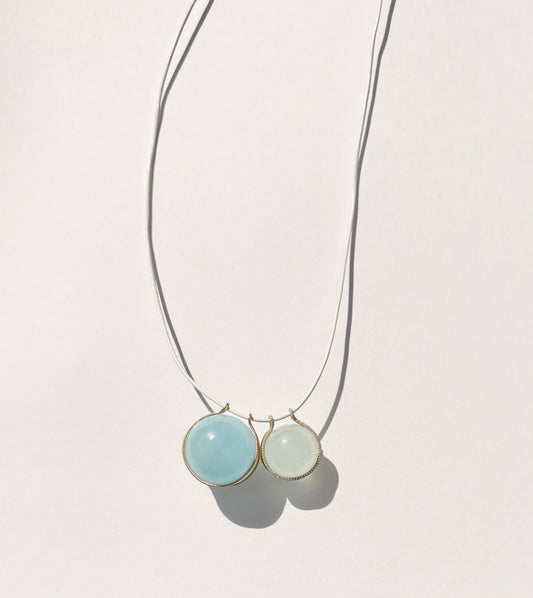Double Healing Sphere Necklace with Diamonds
