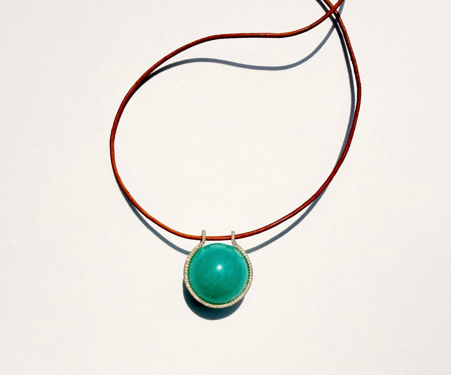 Amazonite Healing Sphere with Diamonds