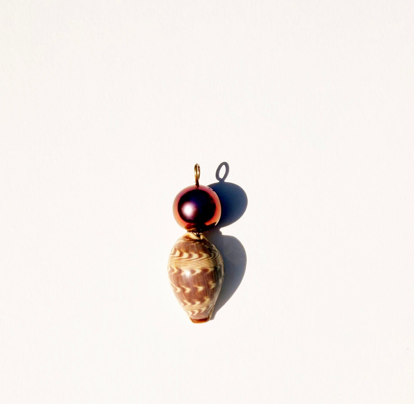Pink Pearl and Shell Pendant