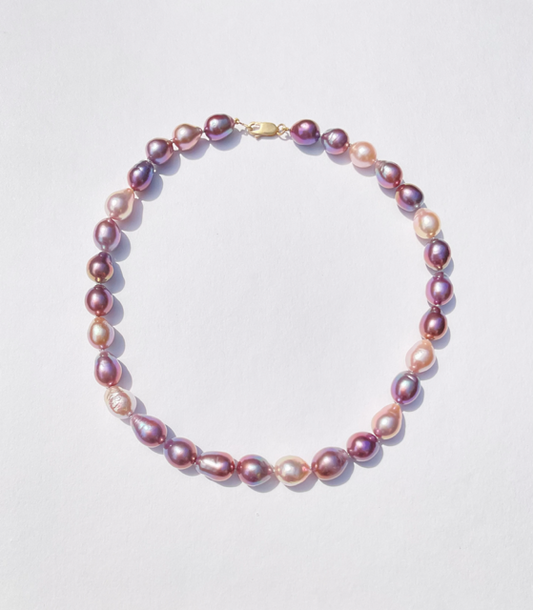 Pink and Purple Freshwater Pearl Necklace