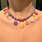Pearl Necklace with Shells and Tourmaline