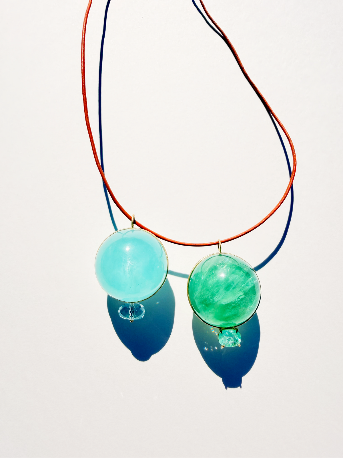 Fluorite Healing Sphere with Paraiba