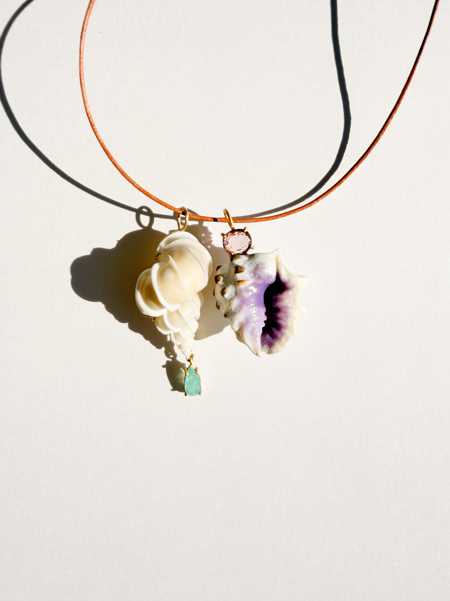 Shell with Paraiba Pendant