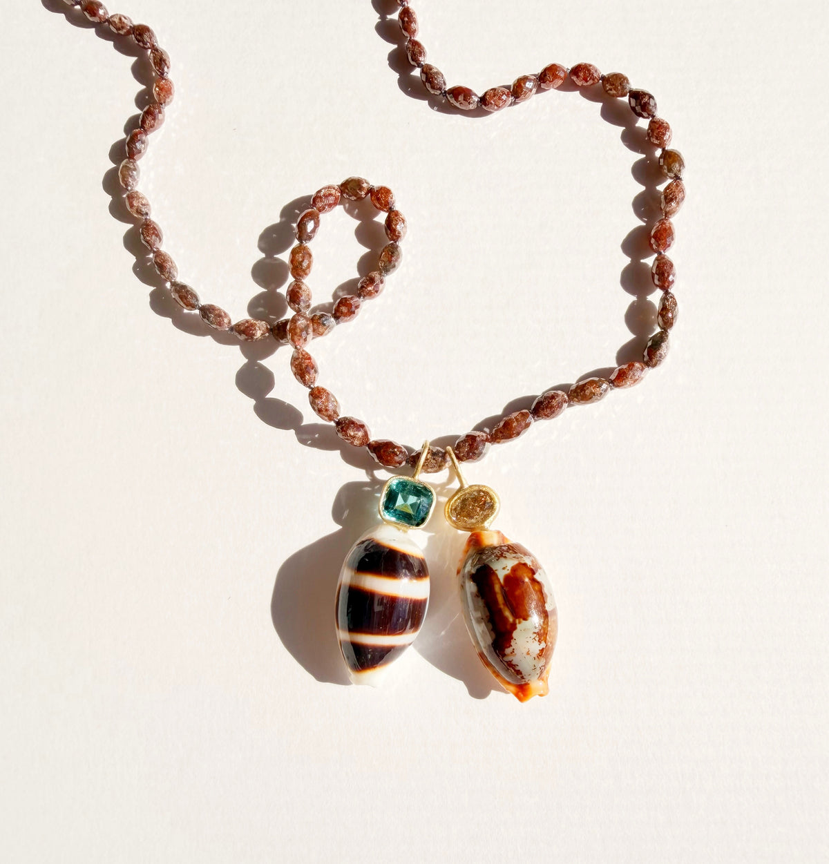 Shell with Tourmaline