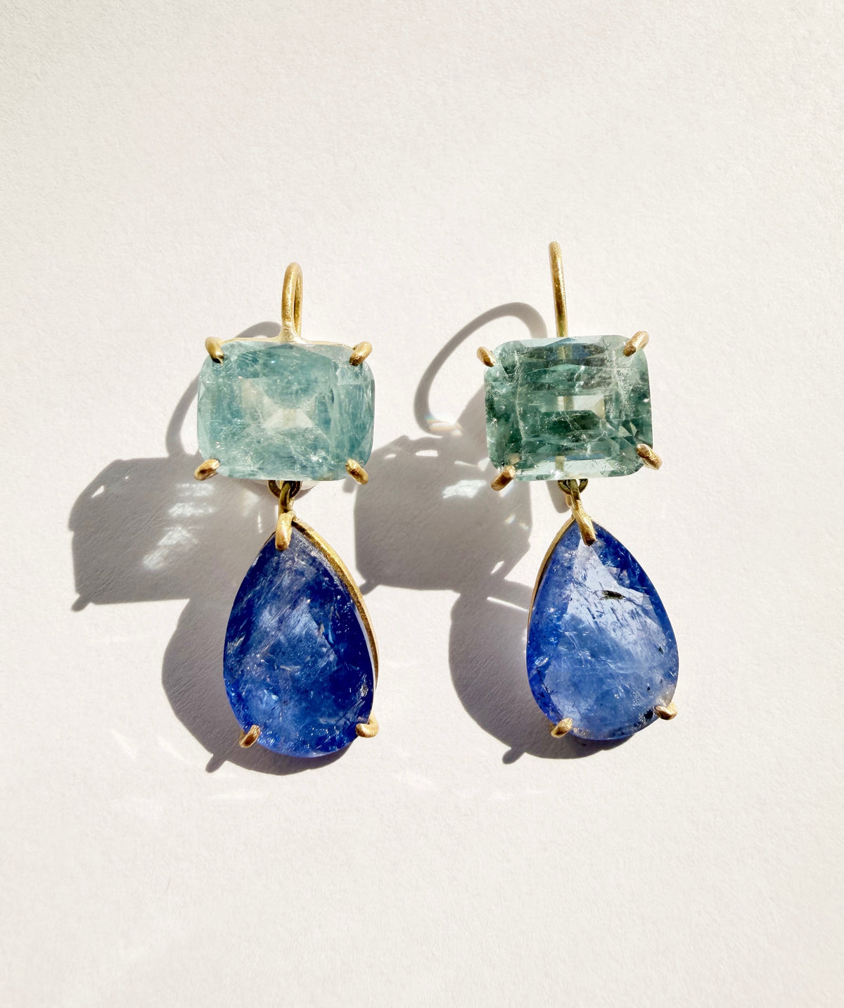 Tanzanite and Aquamarine Earrings
