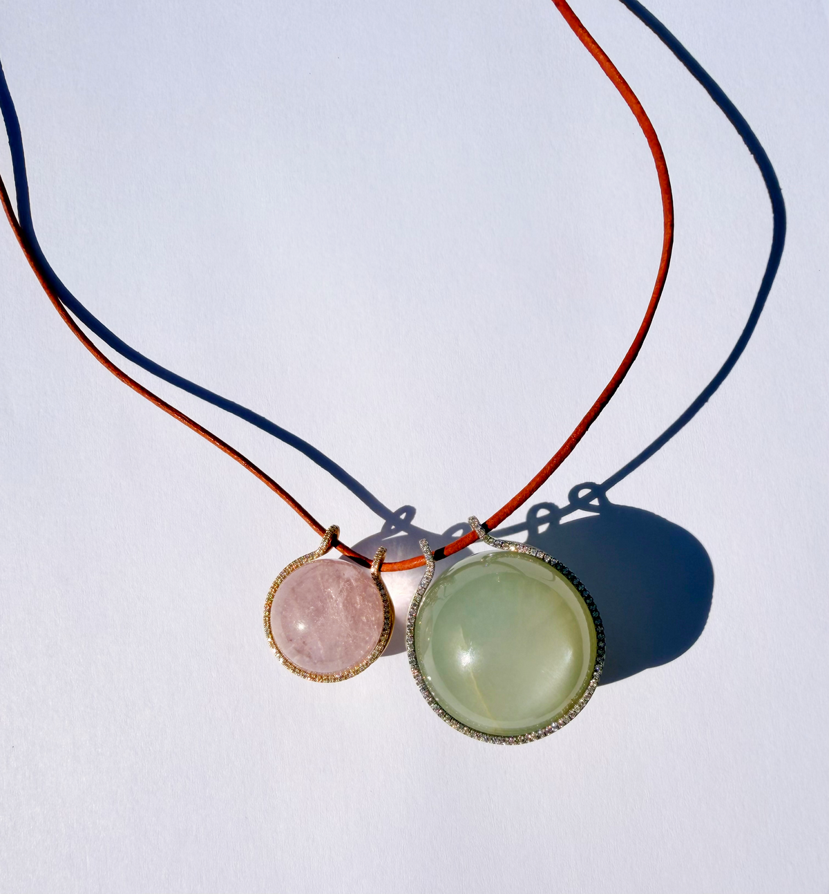 Double Diamond Healing Sphere Necklace
