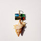 Shell Pendant with Tourmalines and Diamonds