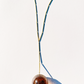 Bar Chain Necklace with  Rutilated Quartz